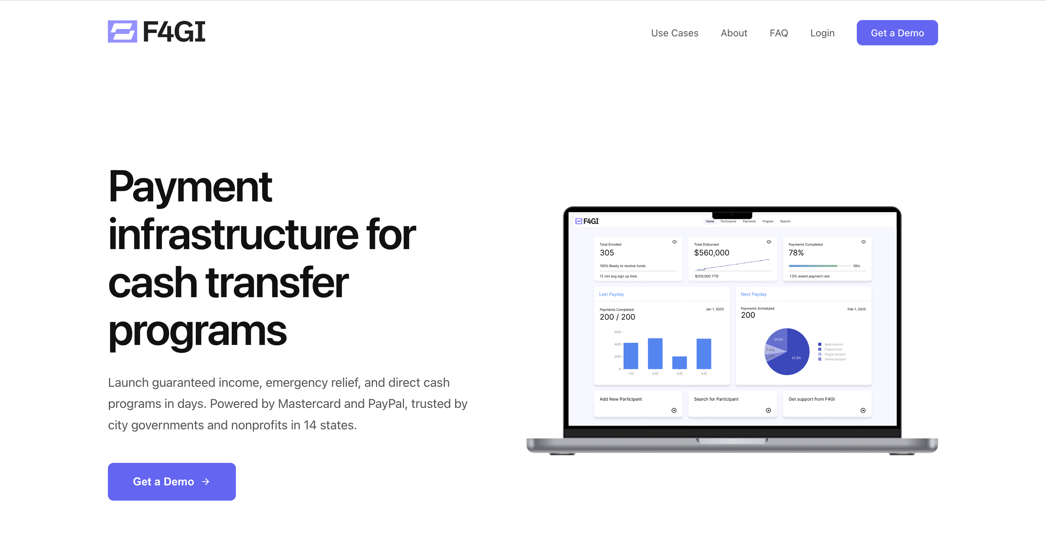 F4GI Portal - Cash, Reimagined